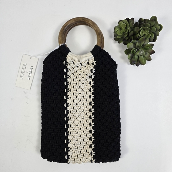 Curateur x Laude The Label Bohemian Handmade The Gabby Macrame Bag NWT - Picture 13 of 14